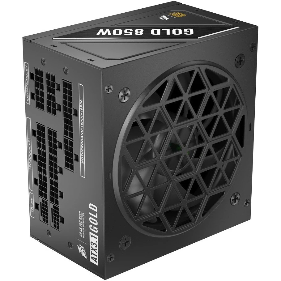 Блок питания 1STPLAYER NGDP Gold 850W, 850DВт, 80 PLUS Gold, 120мм, модульный, черный