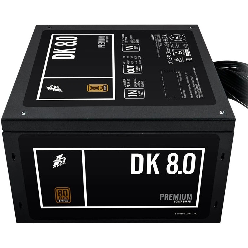 Блок питания 1STPLAYER DK PREMIUM 800W, 800Вт, 80 PLUS Bronze, 120мм, черный