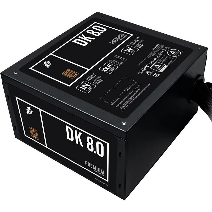 Блок питания 1STPLAYER DK PREMIUM 800W, 800Вт, 80 PLUS Bronze, 120мм, черный