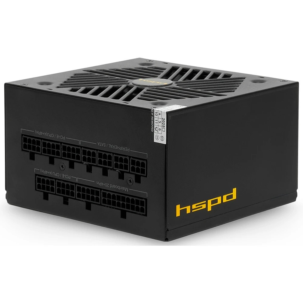 Блок питания HSPD, 750W 80 PLUS  Gold (ATX, 2.52, Full modular, 1x24(20+4)pin mesh 550mm, 1xCPU*2 8(