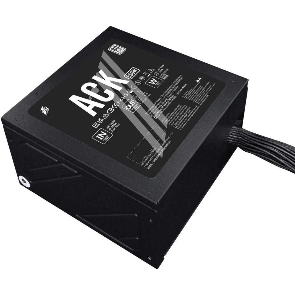 Блок питания 1STPLAYER ACK HA-550AC1, 550Вт, 80 PLUS Standard, 140мм, черный
