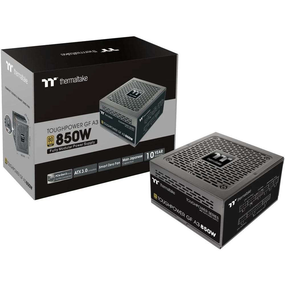 Блок питания Thermaltake Toughpower GF A3 PS-TPD-0850FNFAGE-H, 850Вт, 80 PLUS Gold, 120мм, модульный