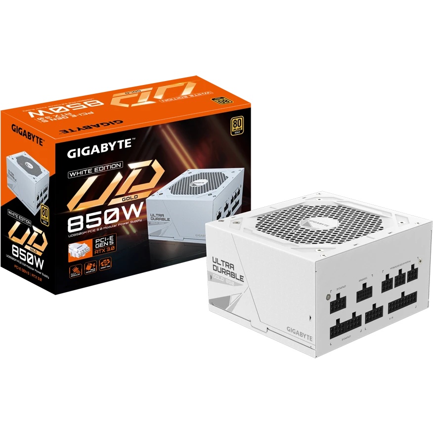 Блок питания Gigabyte ATX 850W GP-UD850GM 80+ gold (20+4pin) APFC 120mm fan 8xSATA Cab Manag RTL