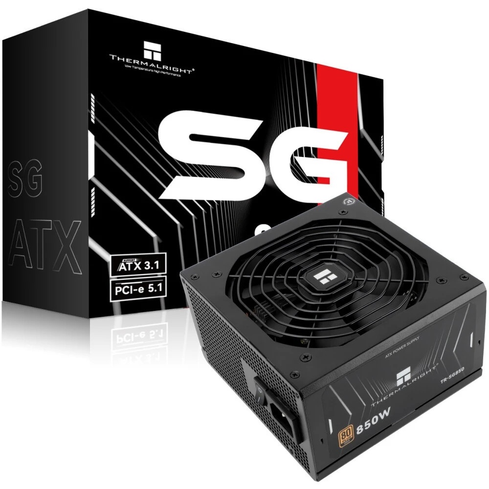 Блок питания Thermalright 850W 80+ Gold (ATX, 3.1, PCIe 5.1, Full modular, 1x24(20+4)pin 600mm, 2xCP