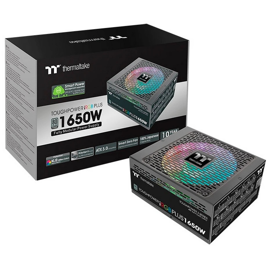 Блок питания Thermaltake Toughpower i/1650W/Fully Modular/Riing Duo/Full Range/Digital/80 Plus Titan