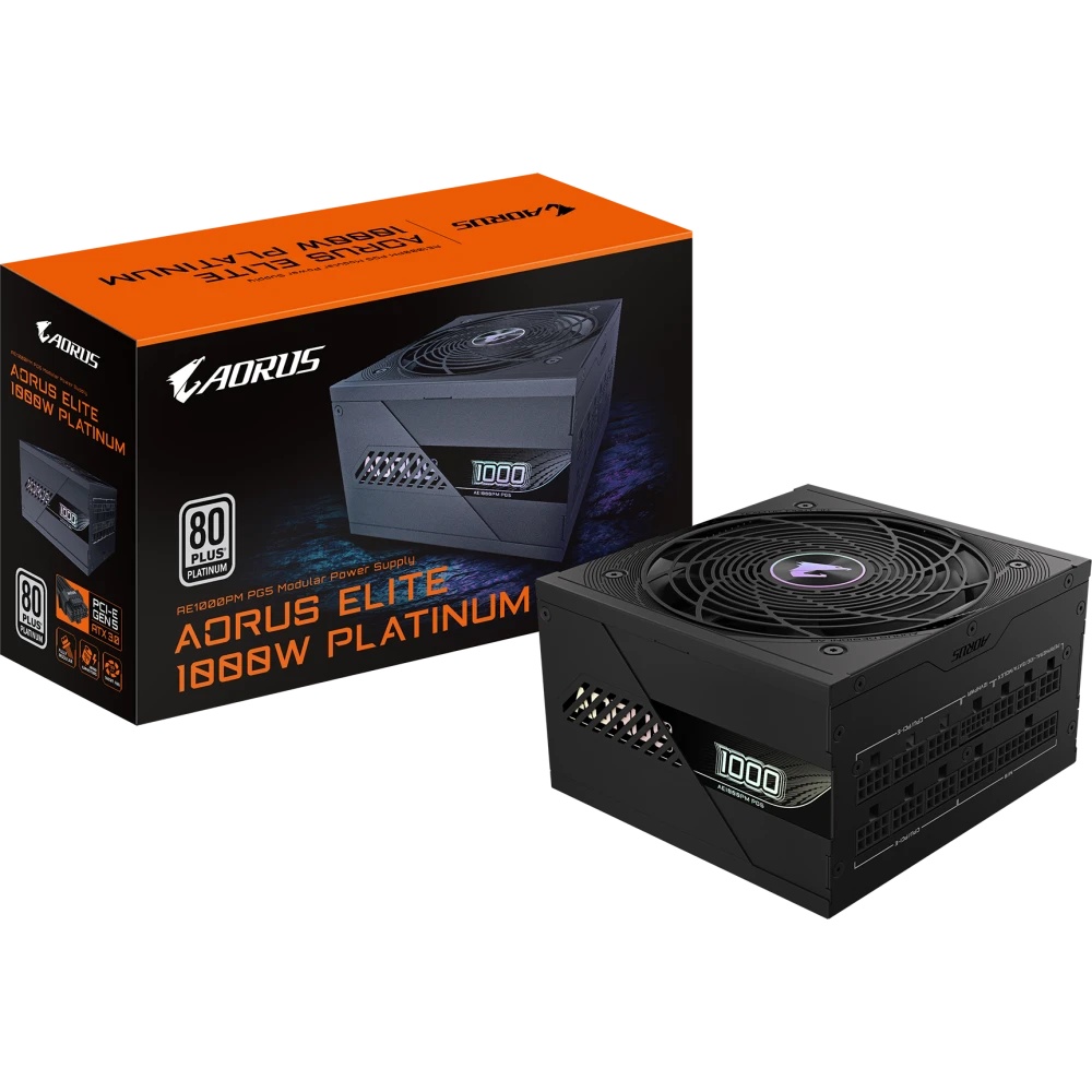 Блок питания Gigabyte ATX 1000W GP-AE1000PM PG5 Gen.5 80+ platinum (20+4pin) APFC 120mm fan 16xSATA