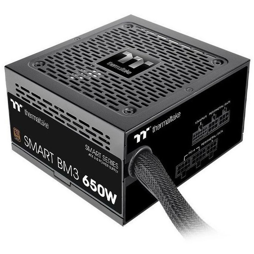 Блок питания Thermaltake Smart BM3 (PS-SPD-0650MNFABE-3), 650Вт, 80 PLUS Bronze, 120мм, модульный, ч
