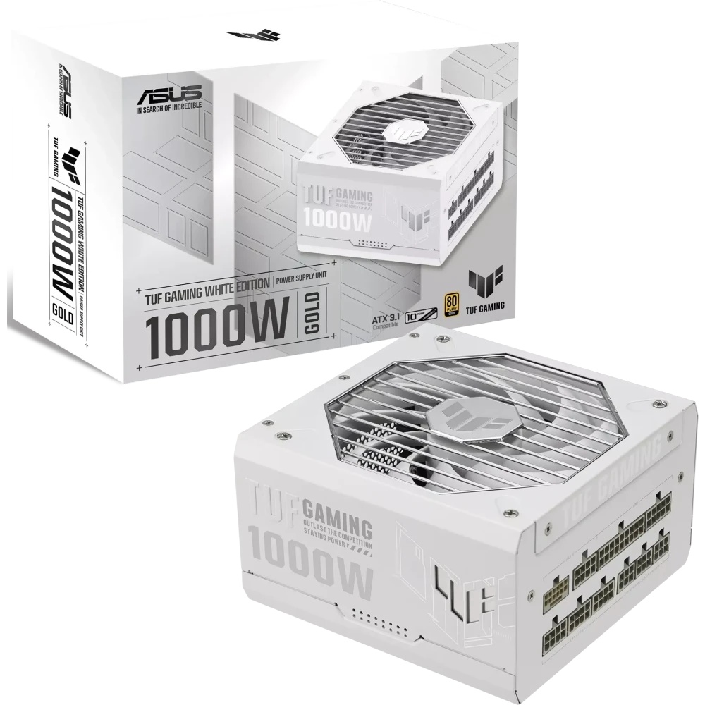Блок питания ASUS TUF-GAMING-1000G-WHITE /PSU, CE+UK (90YE00S5-B0NA00)