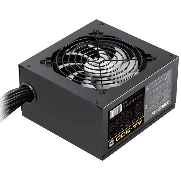 Блок питания ZIRCON AA-500, 500Вт, 120мм, черный