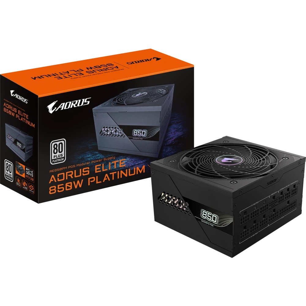 Блок питания Gigabyte ATX 850W AORUS ELITE GP-AE850PM PG5 Gen.5 80+ platinum (20+4pin) APFC 120mm fa