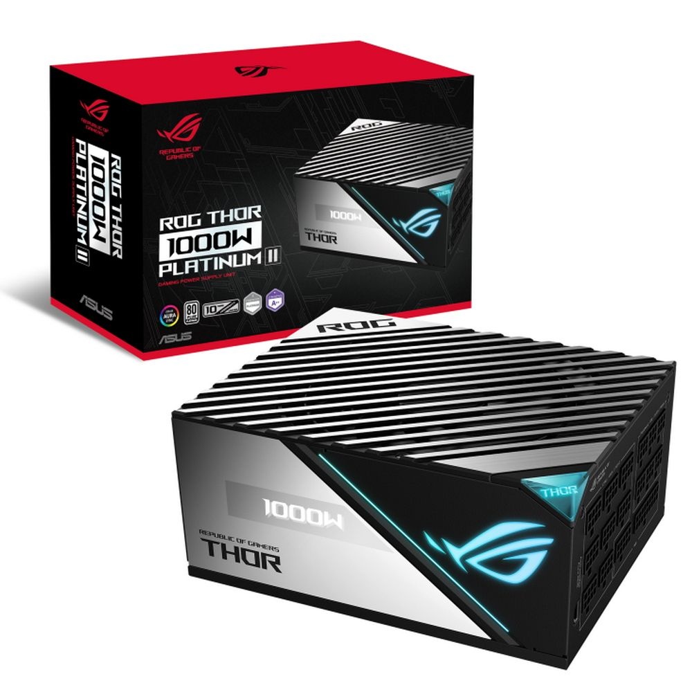 Блок питания ASUS ROG-THOR-1000P2-GAMING (90YE00L4-B0NA00). 1000Вт, 80 PLUS Platinum, 135мм, модульн