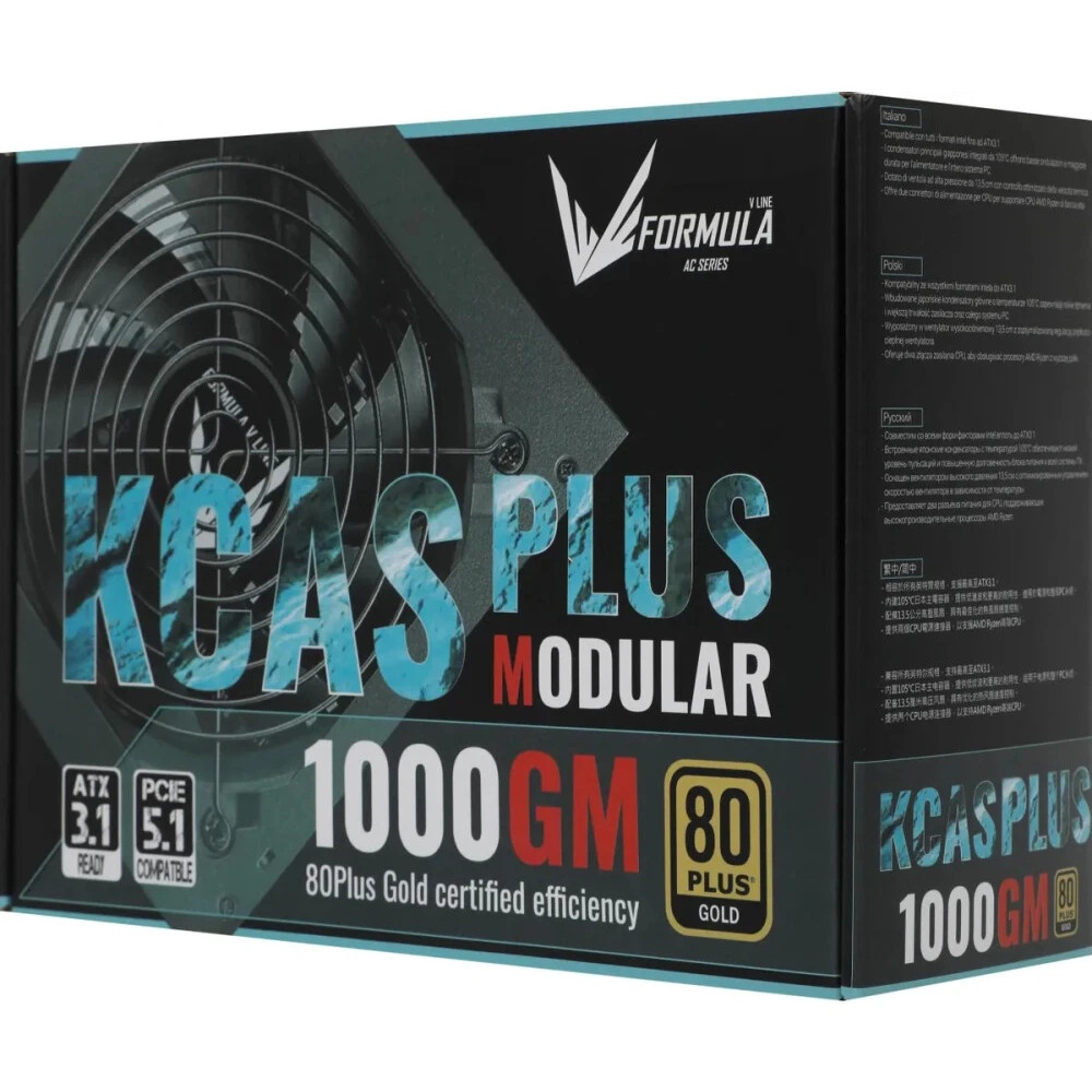 Блок питания Aerocool / Formula 1000W Retail KCAS PLUS 1000GM , 80 PLUS Gold, ATX v2.4, модульный, f