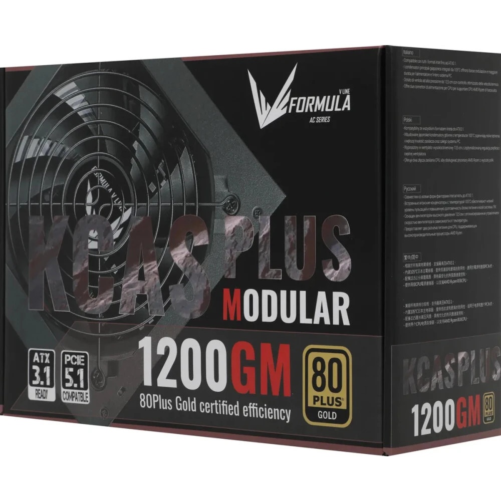 Блок питания Aerocool / Formula 1200W Retail KCAS PLUS 1200GM , 80 PLUS Gold, ATX v2.4, модульный, f