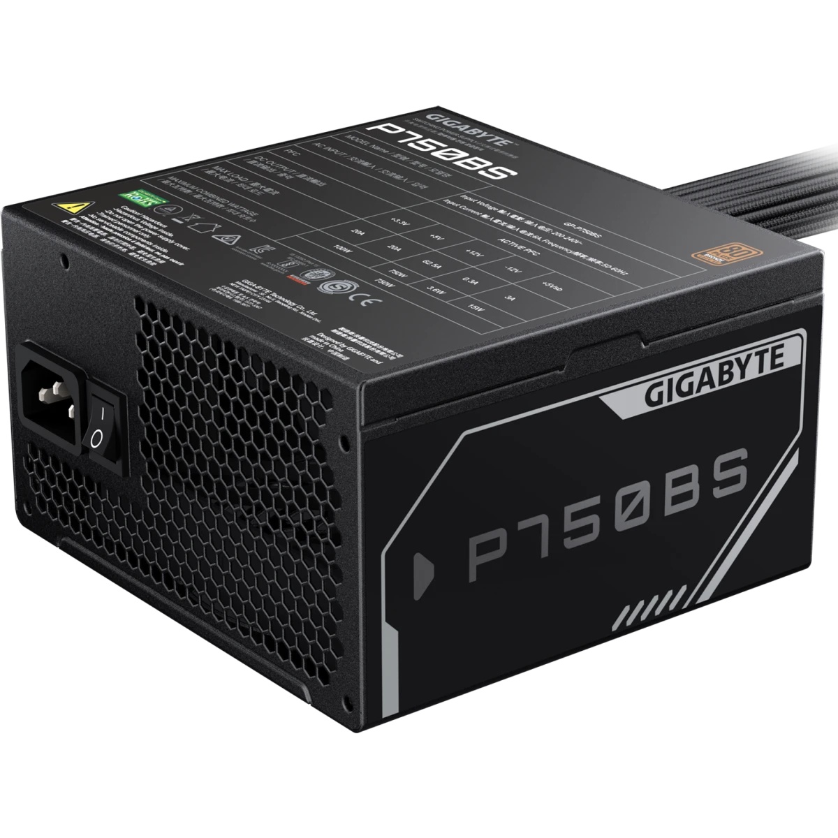 Блок питания ПК Gigabyte P750BS 750W, 80Plus, Bronze, RTL 10