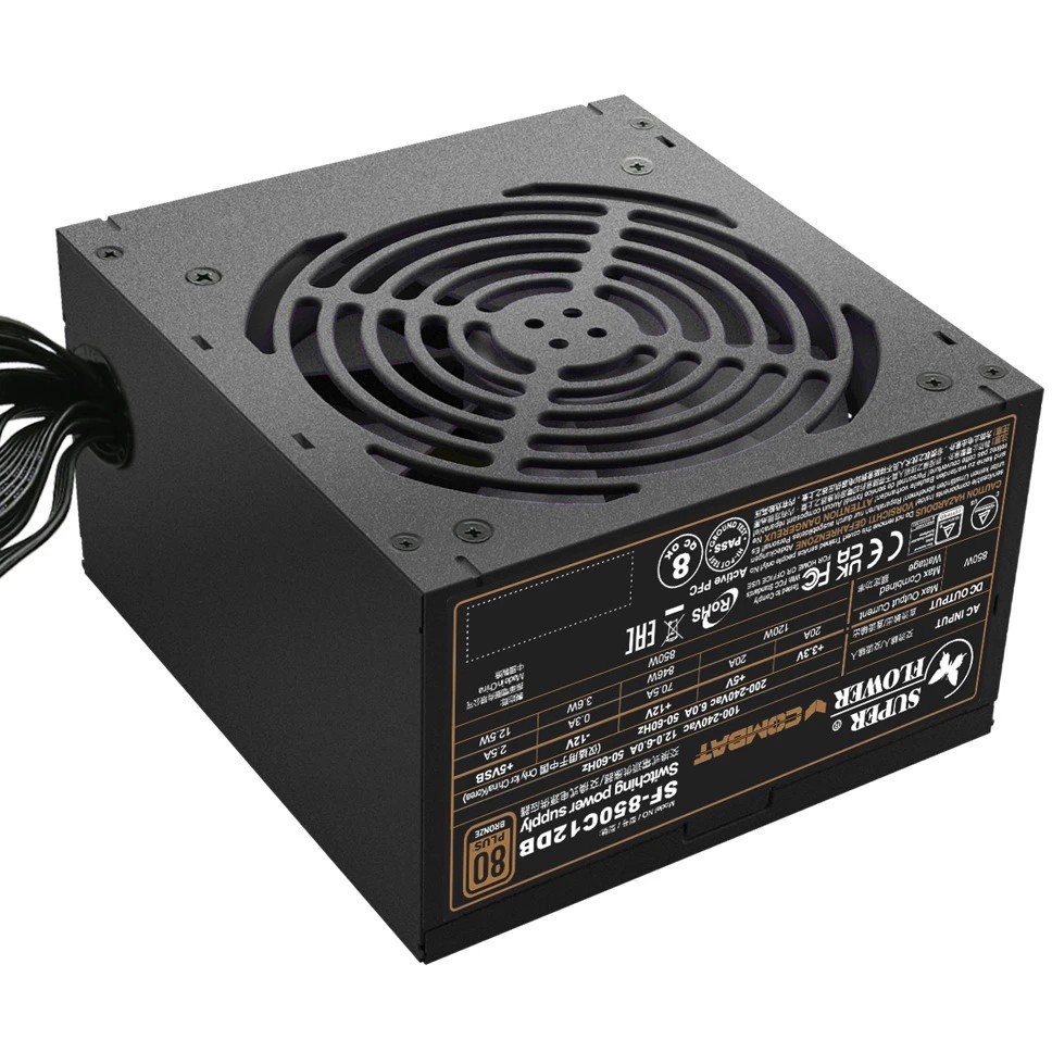 Блок питания 850Вт/ Power Supply Super Flower Combat DB ATX 3.1, 850W, ATX, 120mm, 8xSATA, 4xPCI-E(6
