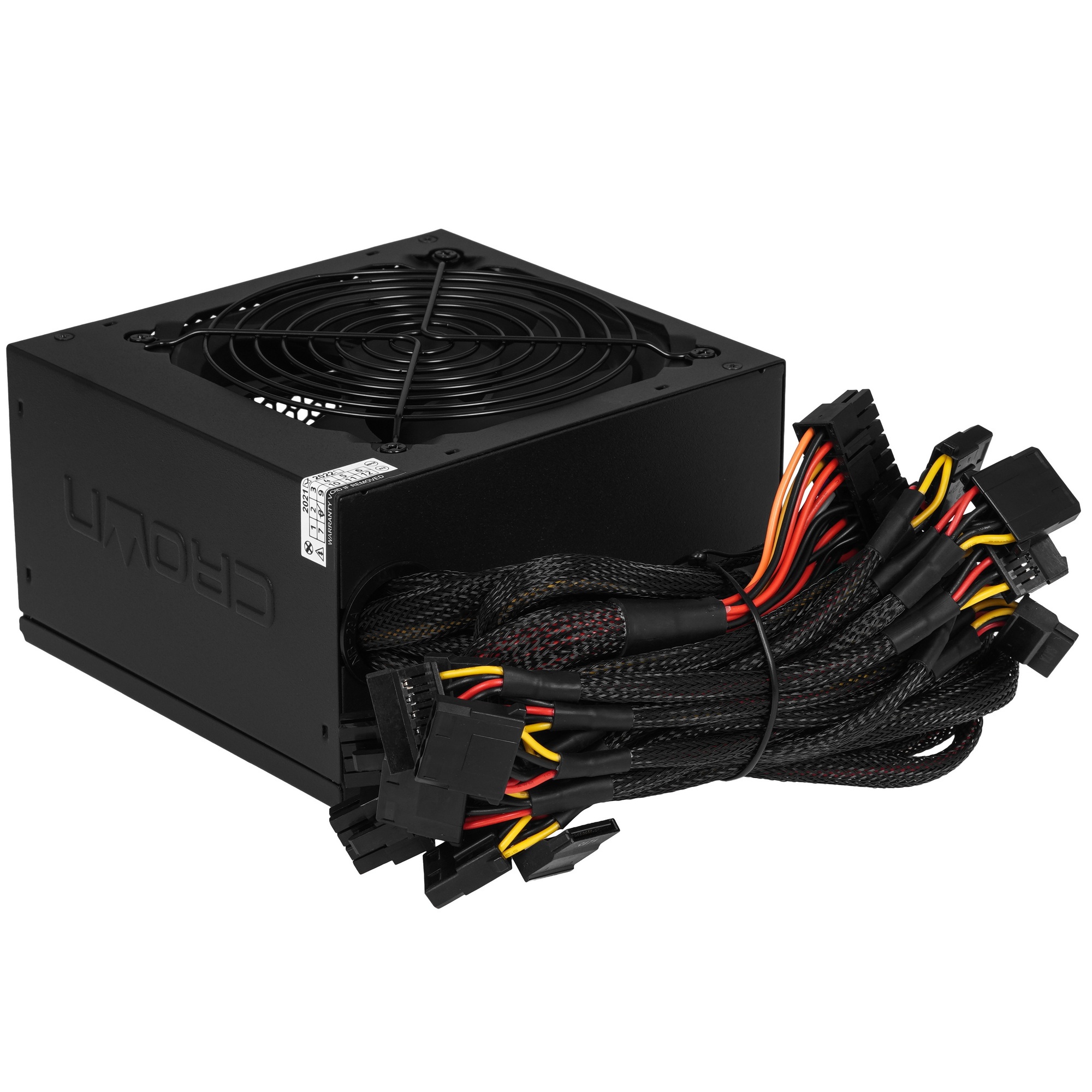 Блок питания CROWN CM-PS500W PRO (ATX, 500W, 80 PLUS SILVER 89%, APFC 20+4in 500mm, длина корпуса 14