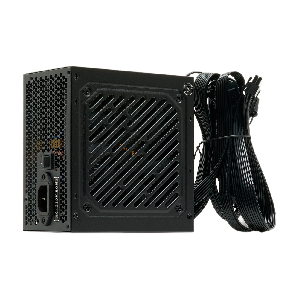 Блок питания HSPD, 600W 80+ White (ATX, 2.31, Non-modular, 1x24(20+4)pin 500mm, 1xCPU 8(4+4)pin 550m