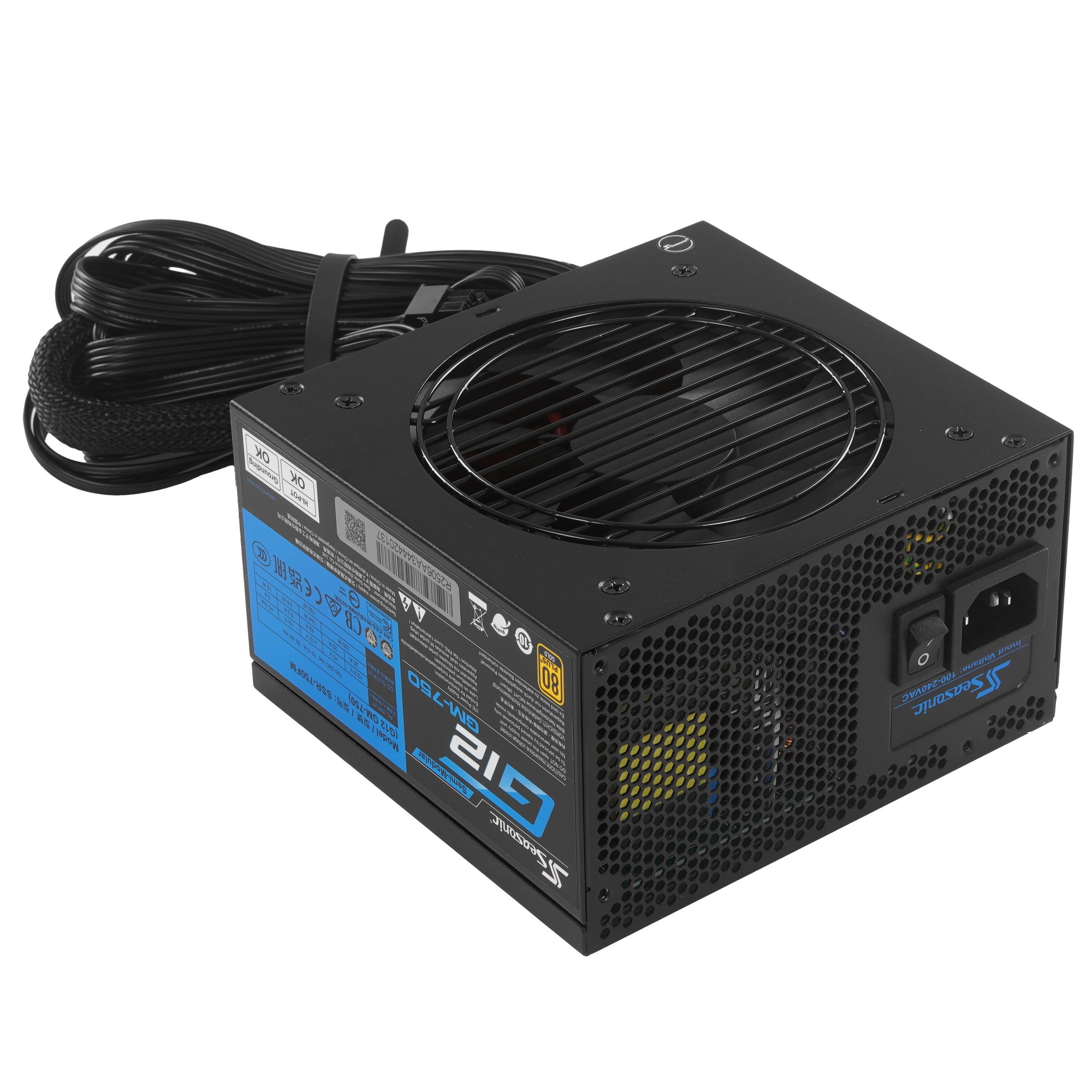 Блок питания Seasonic ATX 750W G12 GM-750 80 PLUS gold (20+4pin) APFC 120мм fan 6xSATA RTL