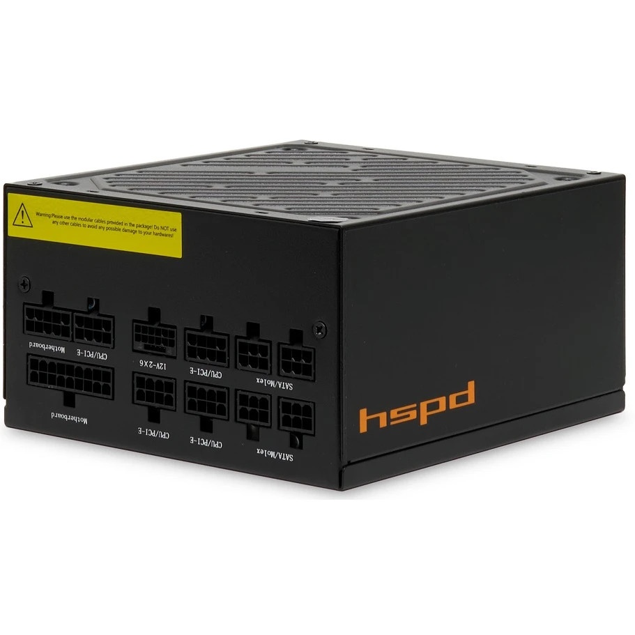 Блок питания Power Supply HSPD, 1000W 80 PLUS Gold (ATX, 2.52, Full modular, 1x24(20+4)pin 600мм, 2x