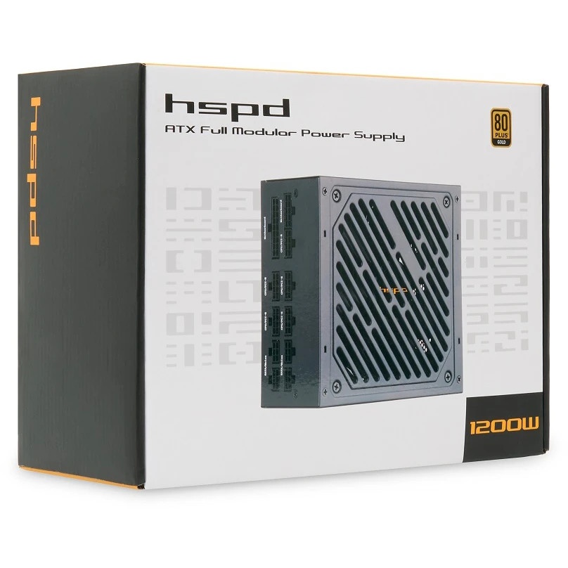 Блок питания Power Supply HSPD, 1200W 80 PLUS Gold (ATX, 2.52, Full modular, 1x24(20+4)pin 600мм, 2x