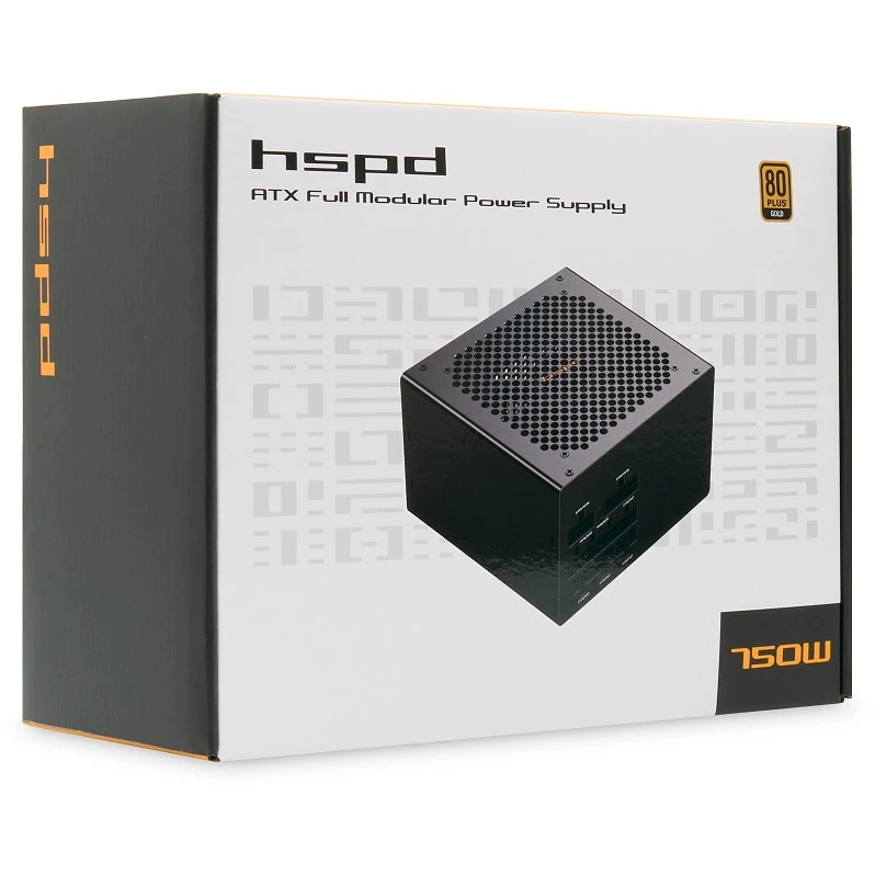Блок питания Power Supply HSPD, 750W 80 PLUS Gold (ATX, 2.52, Full modular, 1x24(20+4)pin 600мм, 2xC