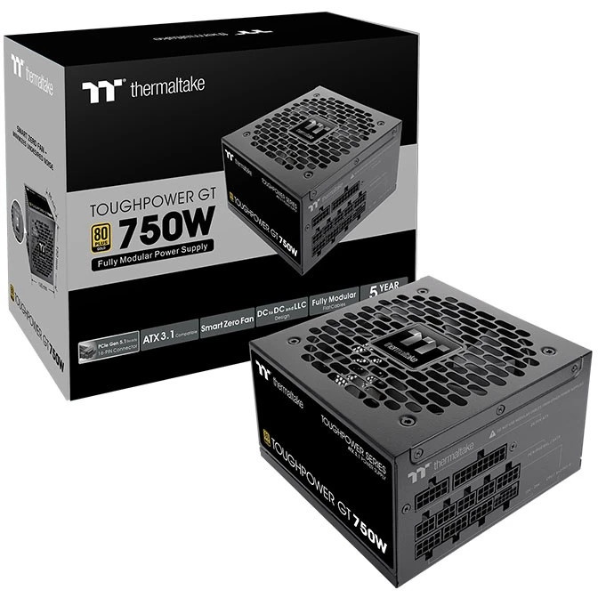 Блок питания Thermaltake ATX 750W Toughpower GT Gen.5 80+ gold (20+4pin) APFC 140мм fan 9xSATA Cab M