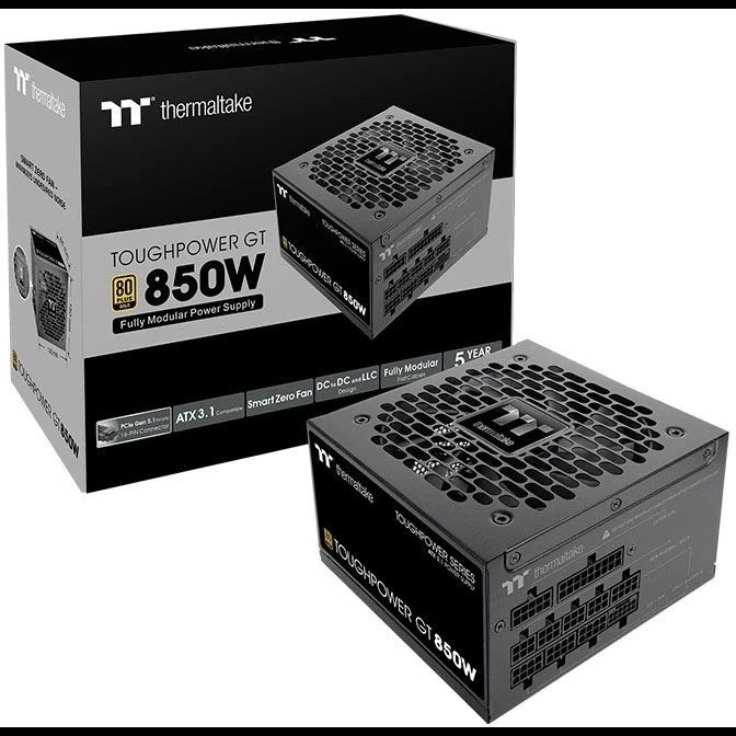 Блок питания Thermaltake ATX 850W Toughpower GT Gen.5 80+ gold (20+4pin) APFC 140мм fan 9xSATA Cab M