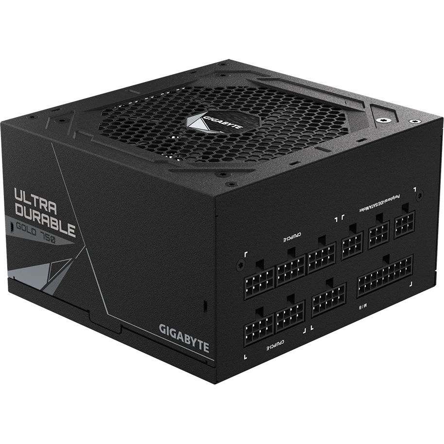 Блок питания Gigabyte ATX 750W GP-UD750GM 80+ gold 24+2x(4+4) pin APFC 120mm fan 8xSATA Cab Manag RT
