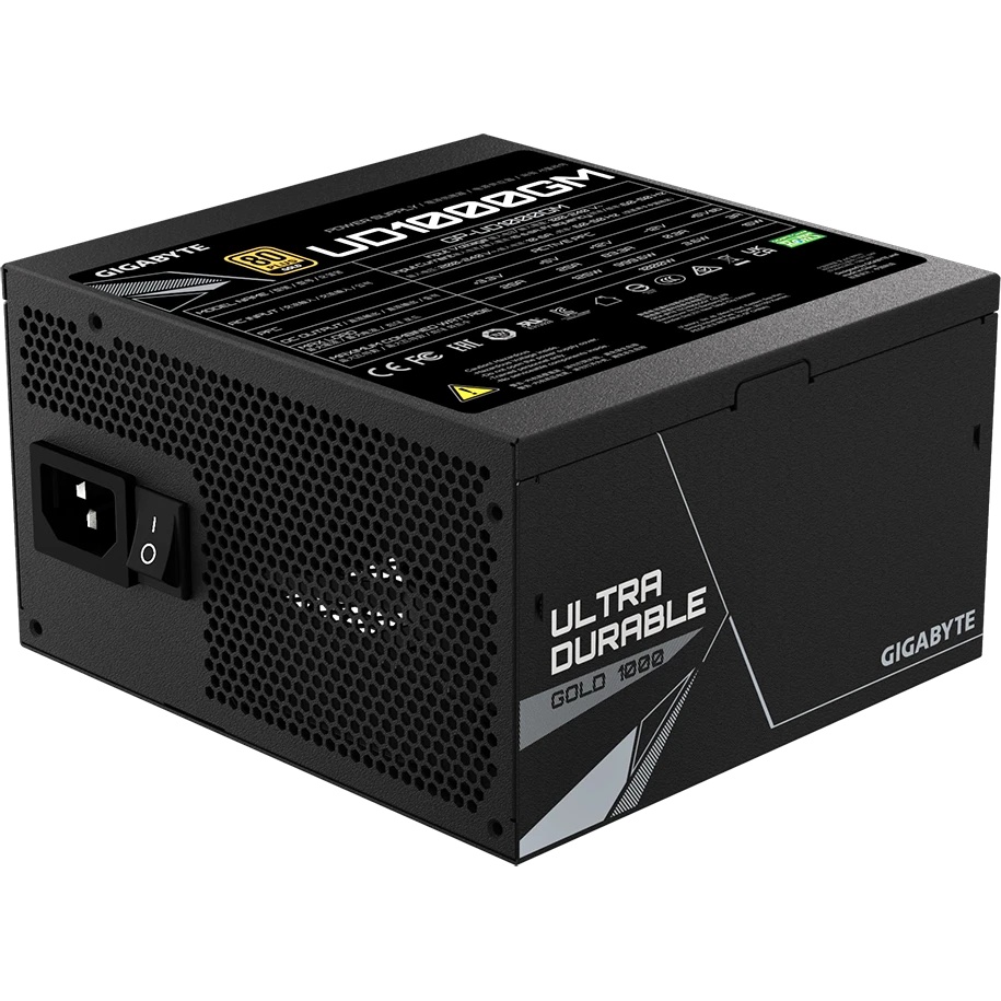 Блок питания Gigabyte ATX 1000W GP-UD1000GM 80 PLUS gold (24+4+4pin) APFC 120mm fan 8xSATA Cab Manag
