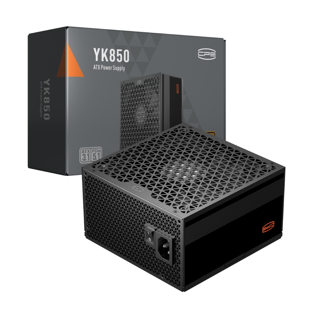 Блок питания PCCooler YK850, 850W, ATX3.1/PCIe5.1, APFC, 80+ Bronze, 13.5cm Fan, Non-Modular (P5-YK8