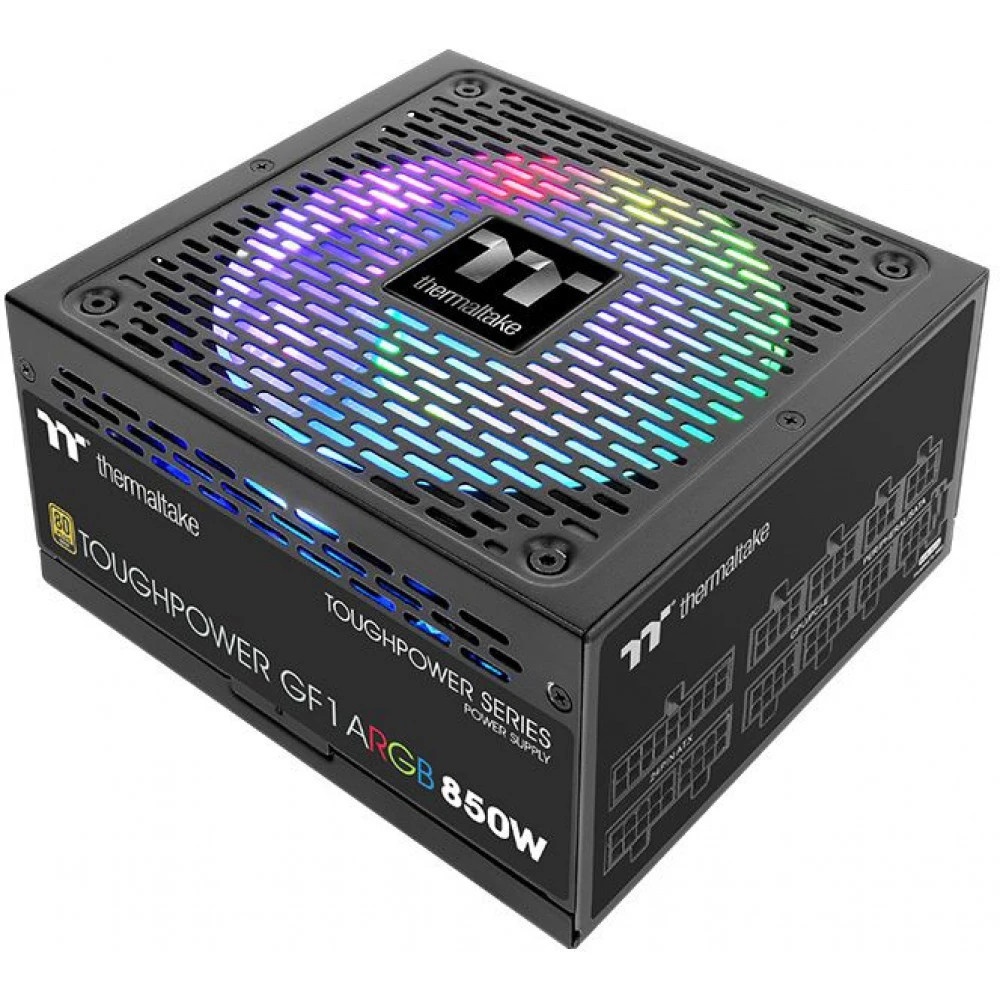Блок питания Thermaltake ATX 850W Toughpower GF1 ARGB 80+ gold (24+4+4pin) APFC 140мм fan color LED