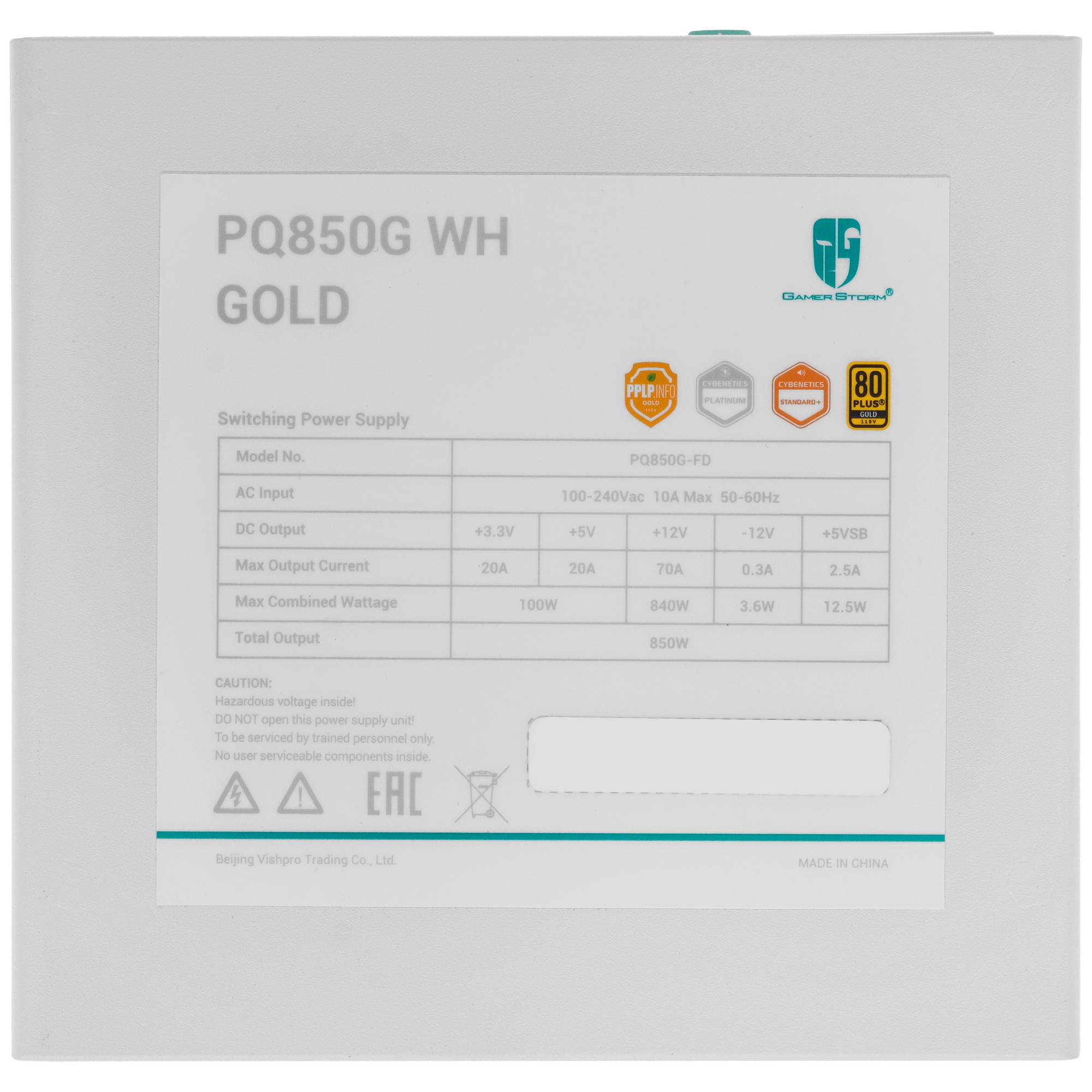 Блок питания Deepcool / GamerStorm PQ850G WH ATX 850W (R-PQ850G-FD0W-WGEU-V1)