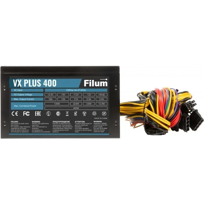 Блок питания ATX Filum VX PLUS 400 120mm fan