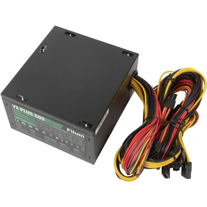 Блок питания ATX Filum VX PLUS 600 600W (20/24+4 SATA+3 PATA+6/2x8 pin, вентилятор d120мм)