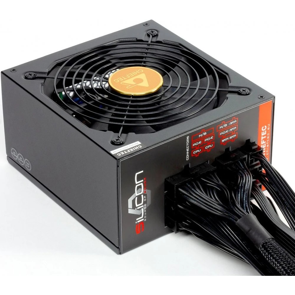 Блок питания Chieftec Silicon SLC-650C (ATX 2.3, 650W, 80 PLUS BRONZE, Active PFC, 140мм fan, Full C