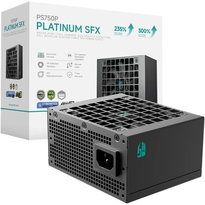 Блок питания Deepcool / GamerStorm SFX 750W PS750P (20+4pin) APFC 90mm fan 8xSATA Cab Manag RTL