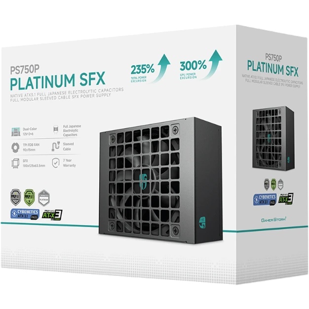 Блок питания Deepcool / GamerStorm SFX 750W PS750P (20+4pin) APFC 90mm fan 8xSATA Cab Manag RTL