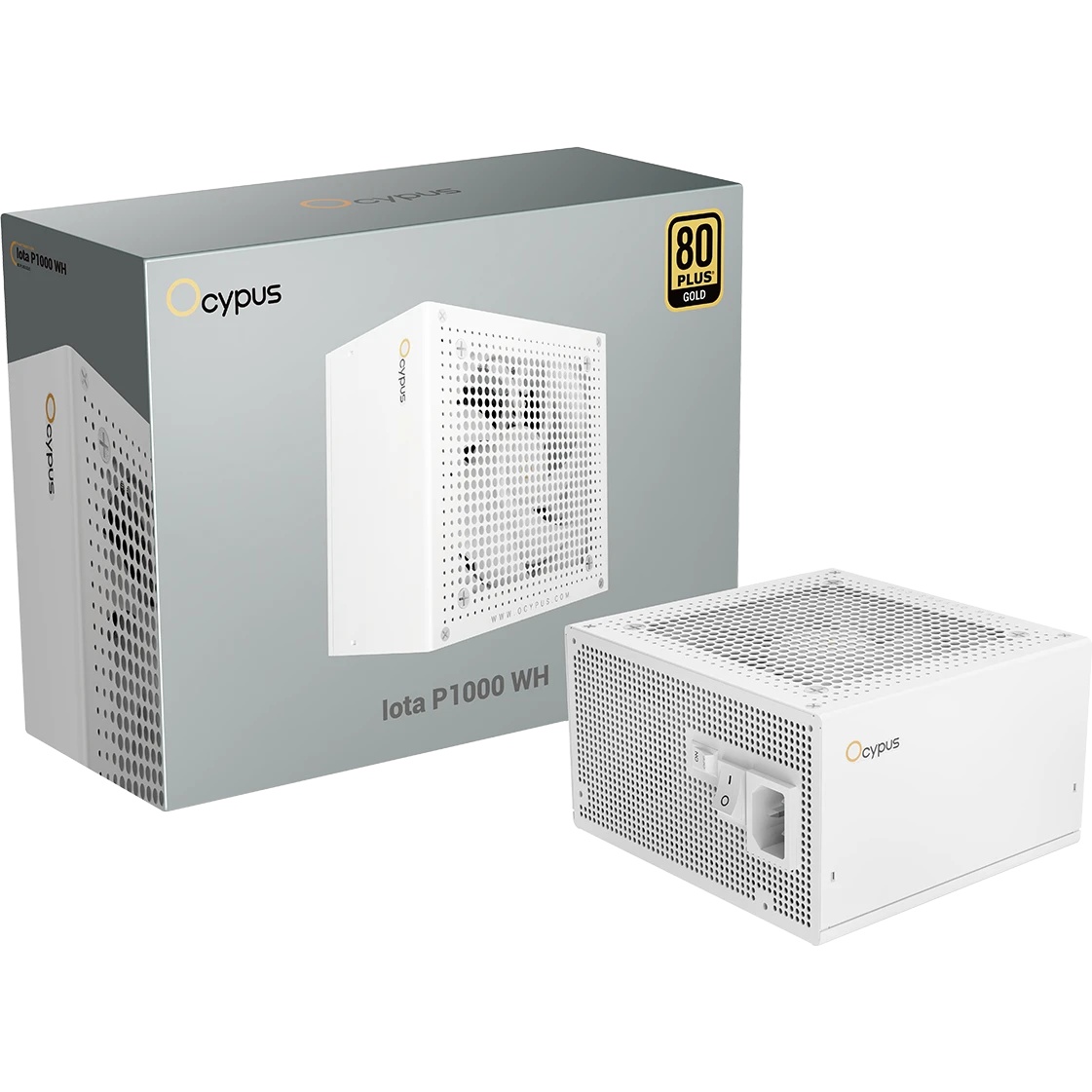 Блок питания Ocypus Iota P1000 WH, 1000W, APFC, 80+ Gold, ATX 3.1, Fully Modular, 120mm Fan