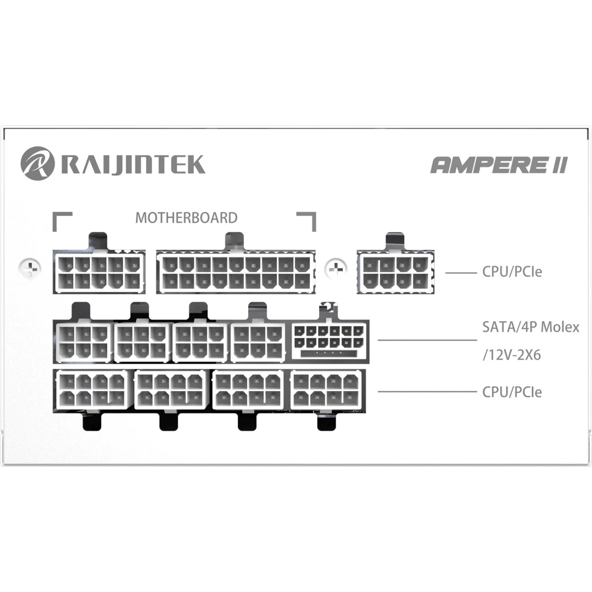 Блок питания Raijintek AMPERE II 1000, 1000W 80+ Platinum (ATX, 3.1, PCIe 5.1, Full-modular, 1x24(20