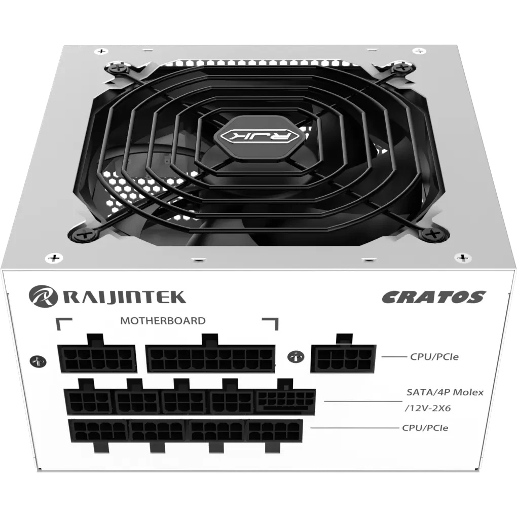 Блок питания Raijintek CRATOS 1200, 1200W 80+ Gold (ATX, 3.1, PCIe 5.1, Full-modular, 1x24(20+4)pin,