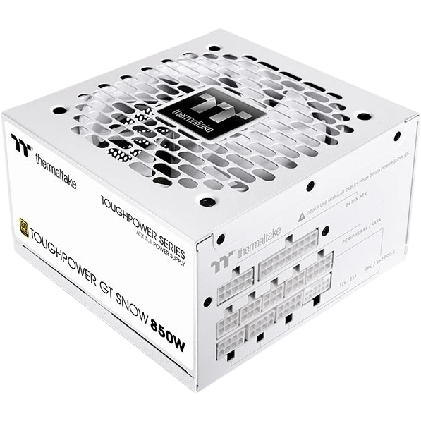 Блок питания Thermaltake ATX 850W Toughpower GT Gen.5 SNOW 80+ gold 24pin APFC 120мм fan 6xSATA Cab