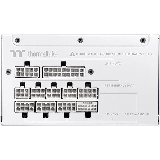 Блок питания Thermaltake ATX 850W Toughpower GT Gen.5 SNOW 80+ gold 24pin APFC 120мм fan 6xSATA Cab