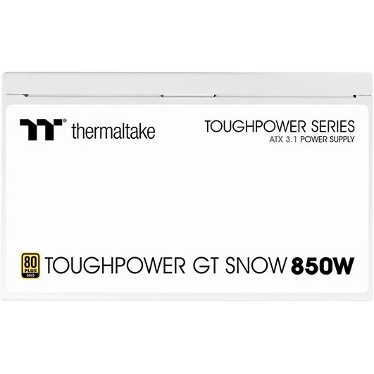 Блок питания Thermaltake ATX 850W Toughpower GT Gen.5 SNOW 80+ gold 24pin APFC 120мм fan 6xSATA Cab
