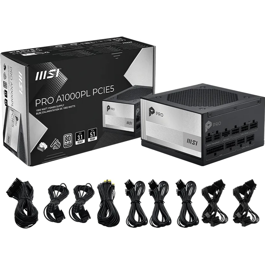 Блок питания ATX 1000W PRO A1000PL PCIE5 MSI