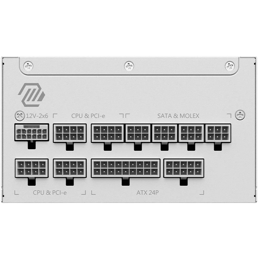 Блок питания ПК MSI MAG A1000GL PCIE5 White 1000W, 80+ Gold, полностью модульный, ATX 3.1, PCIE5.1,