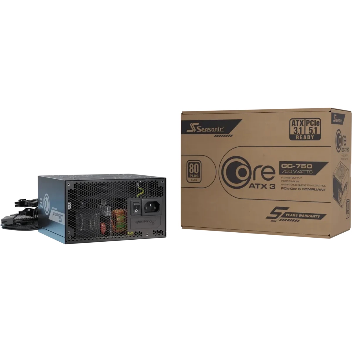 Блок питания Seasonic ATX 750W Core V2 GC-750 80+ gold (20+4pin) APFC 120mm fan 3xSATA RTL