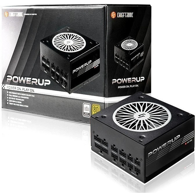 Блок питания Chieftec CHIEFTRONIC PowerUp GPX-550FC (ATX 2.3, 550W, 80 PLUS GOLD, Active PFC, 120мм
