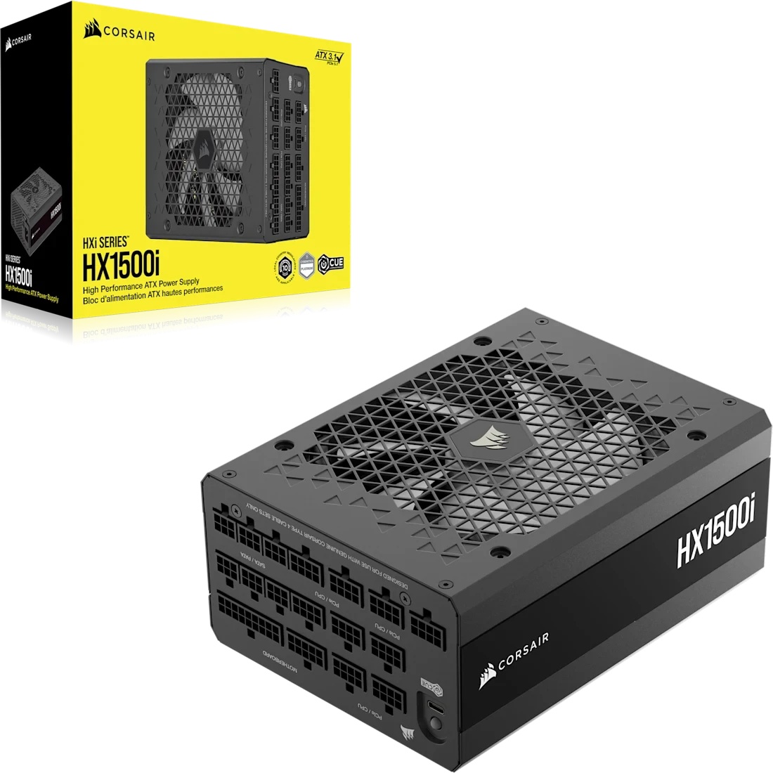 Блоки питания/ Power Supply Corsair HX1500i, Model RPS0132, 1500W 80+ Platinum (ATX, 3.1, PCIe 5.1,