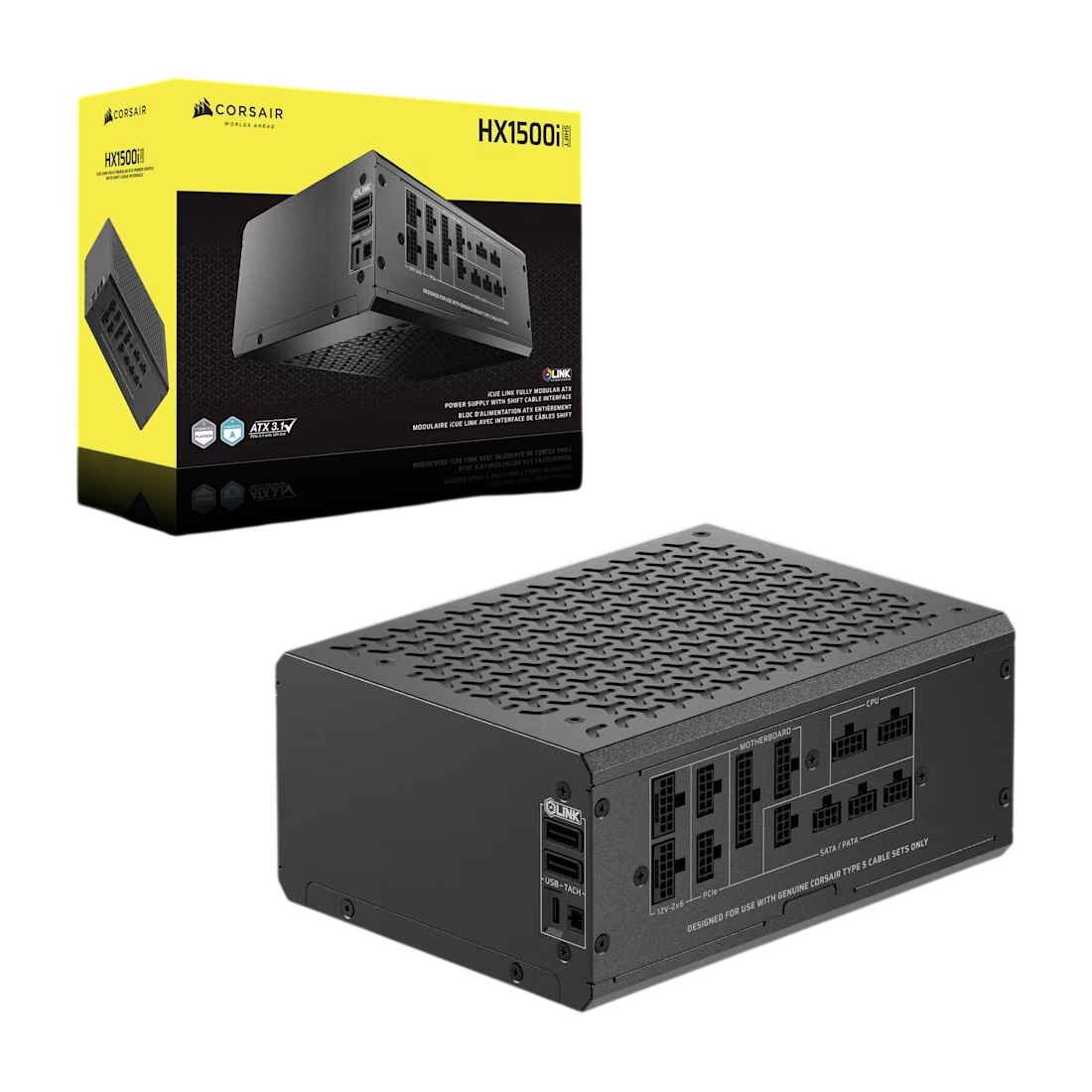 Блоки питания/ Power Supply Corsair HX1500i SHIFT, Model RPS0196, 1500W 80+ Platinum (ATX, 3.1, PCIe