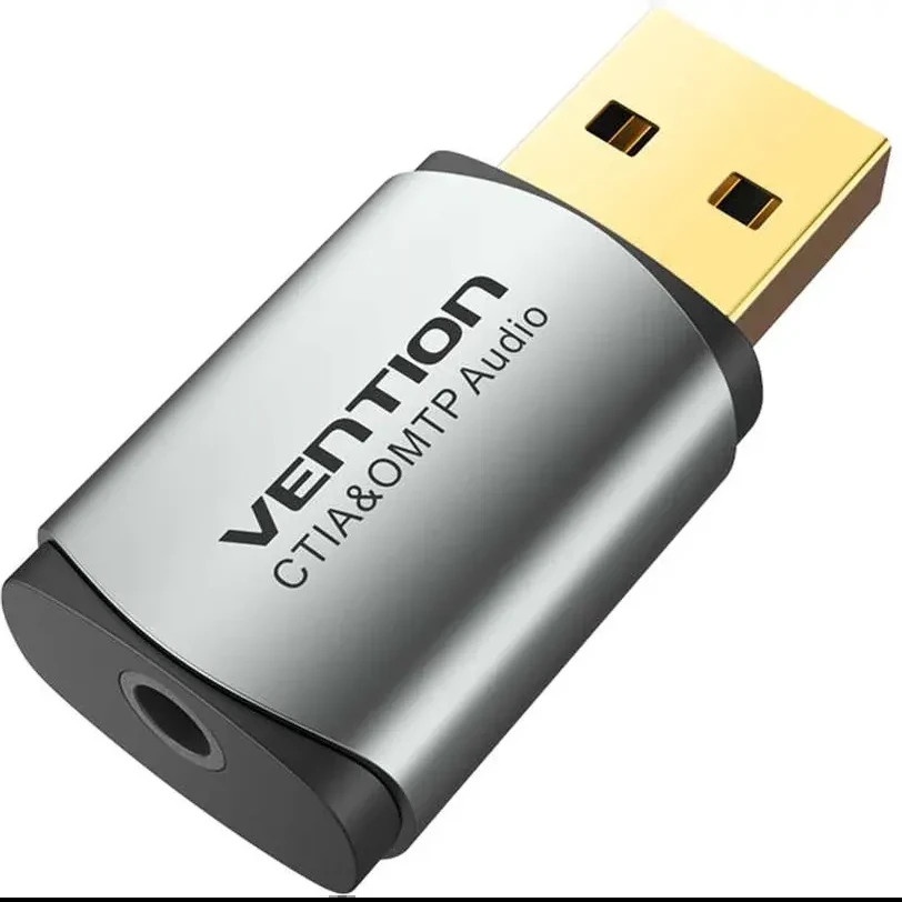 Внешняя звуковая карта Vention USB Серая